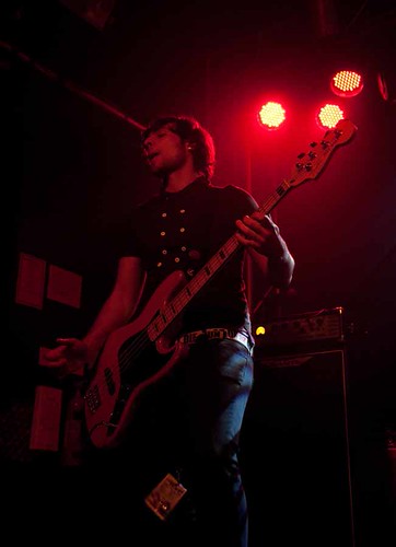 Ricky playing bass at the O2 Academy, Oxford