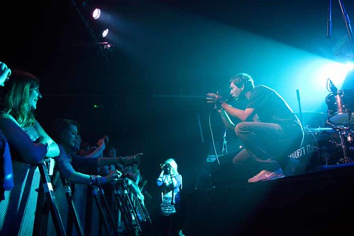 James gets close to the fans at the O2 Academy, Oxford