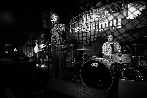 James singing during sound check