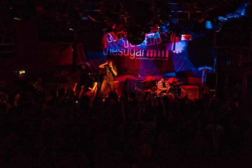 Performing on stage in Stoke