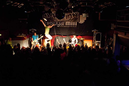 Future Boy jumping on stage