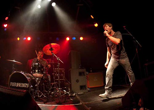 James performing enthusiastically - The Garage, Glasgow