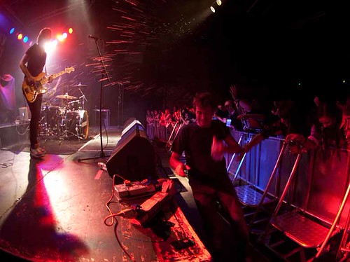Throwing water on the crowd - The Garage, Glasgow
