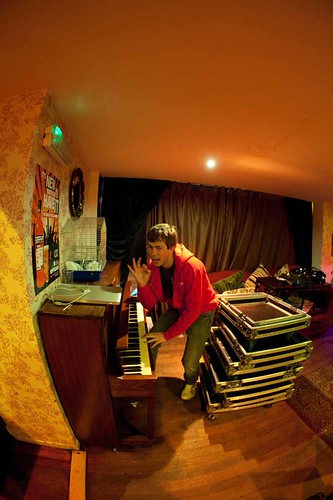 James Playing Piano Backstage - The Garage, Glasgow