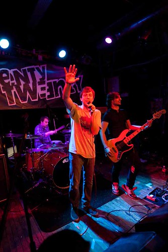 James waves to the camera, The Tunnels, Aberdeen